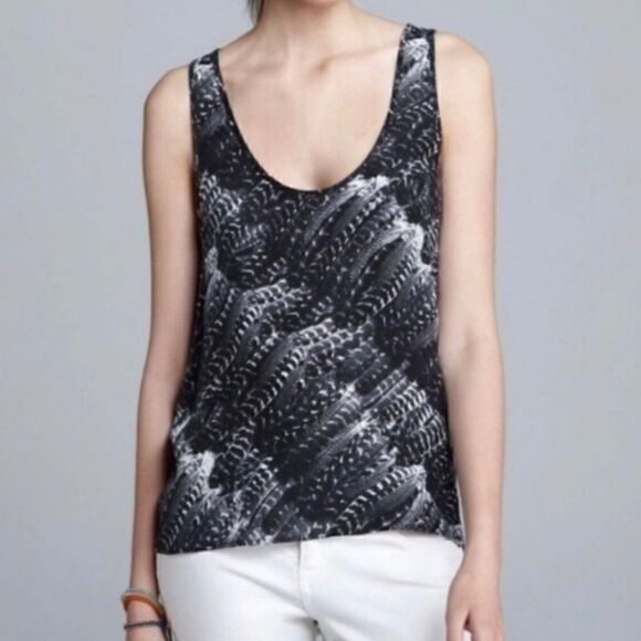 Joie Silk Top SM Feather Dark Swan Romantic Whimsigoth Fairy Grunge Mobwife - Picture 1 of 12